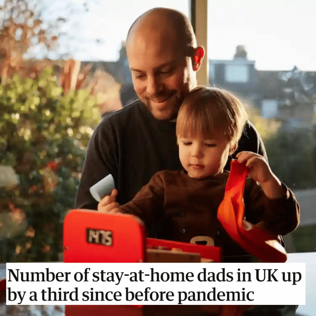 Picture of stay at home dads article for female entrepreneurship blog.